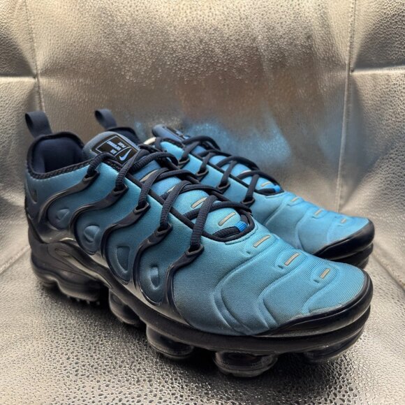Size 12 Nike Air Vapormax Plus Obsidian Photo Blue Mens Sneaker Shoes 924453-401 - Picture 1 of 11